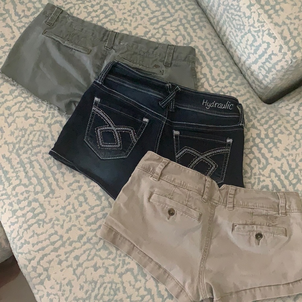Juniors shorts all size 1/2 all 3 for $12